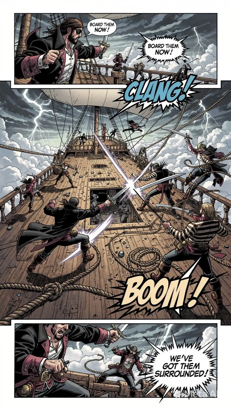 Pirate airship battle