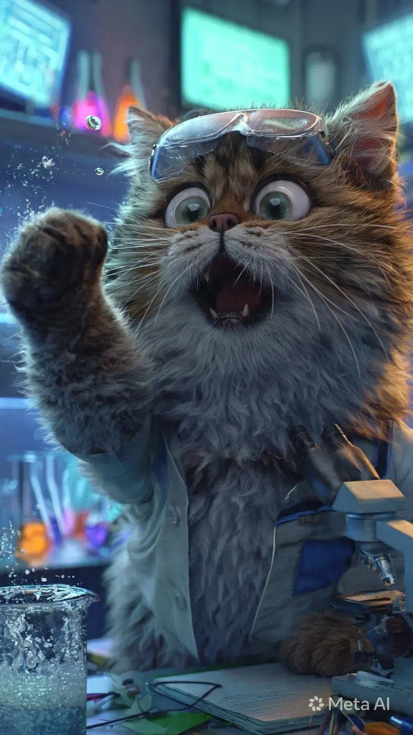 Scientist cat