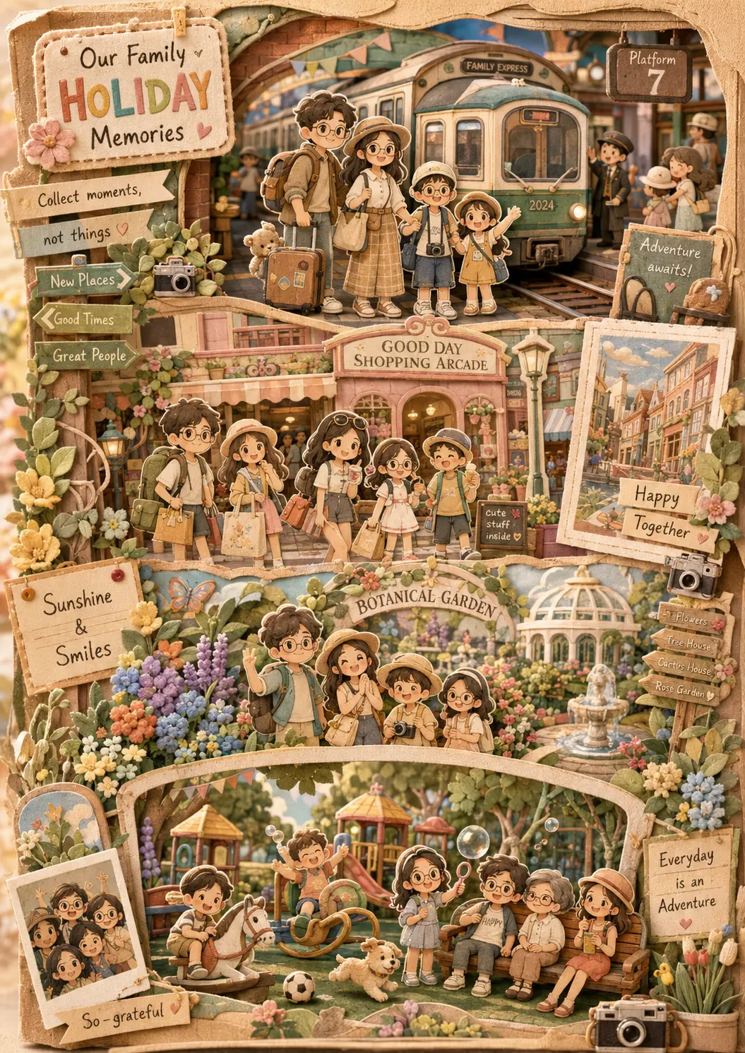 Family vacation scrapbook adventure