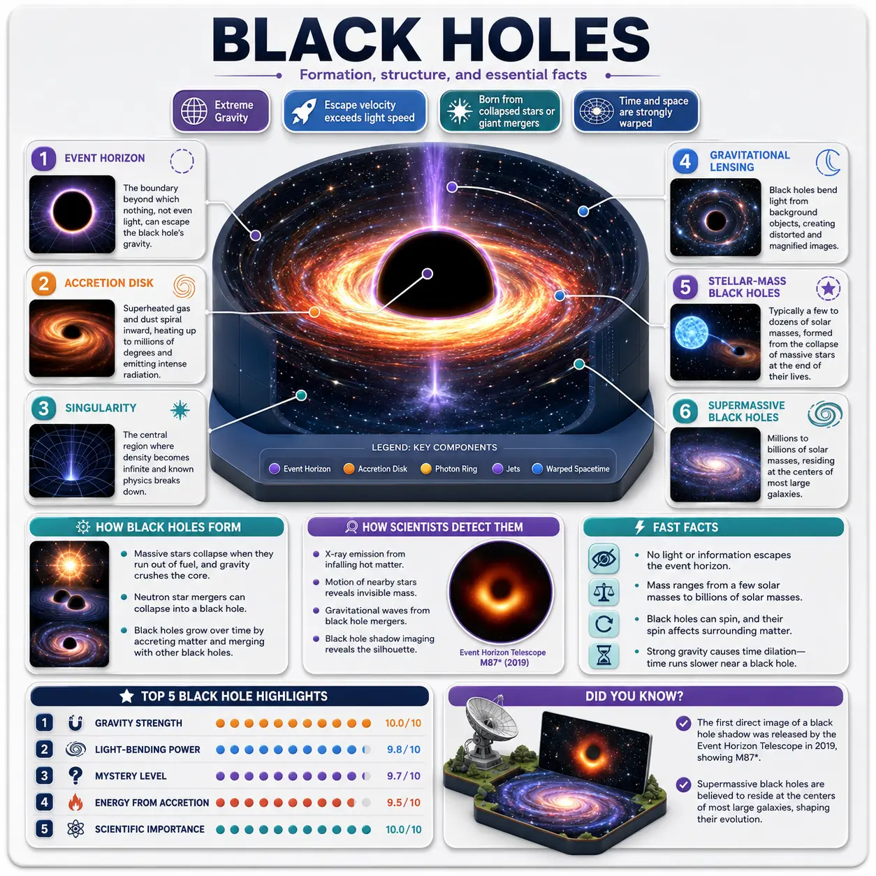 Black hole overview and key facts