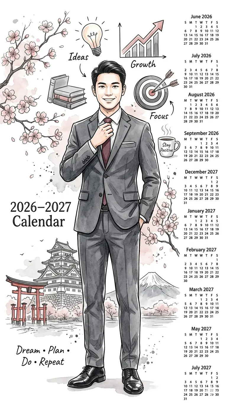 Illustration calendar poster