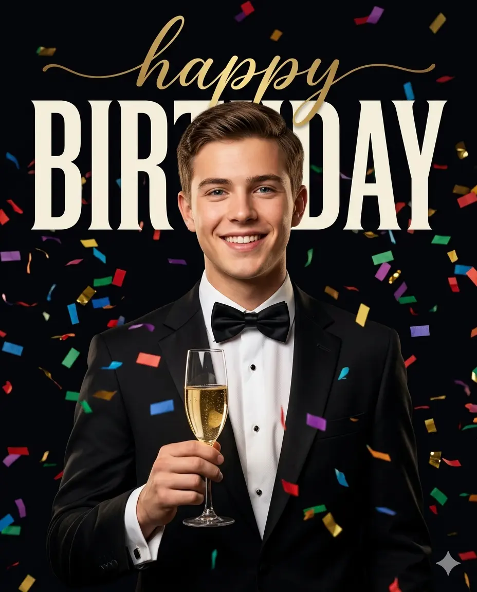 Celebratory birthday poster