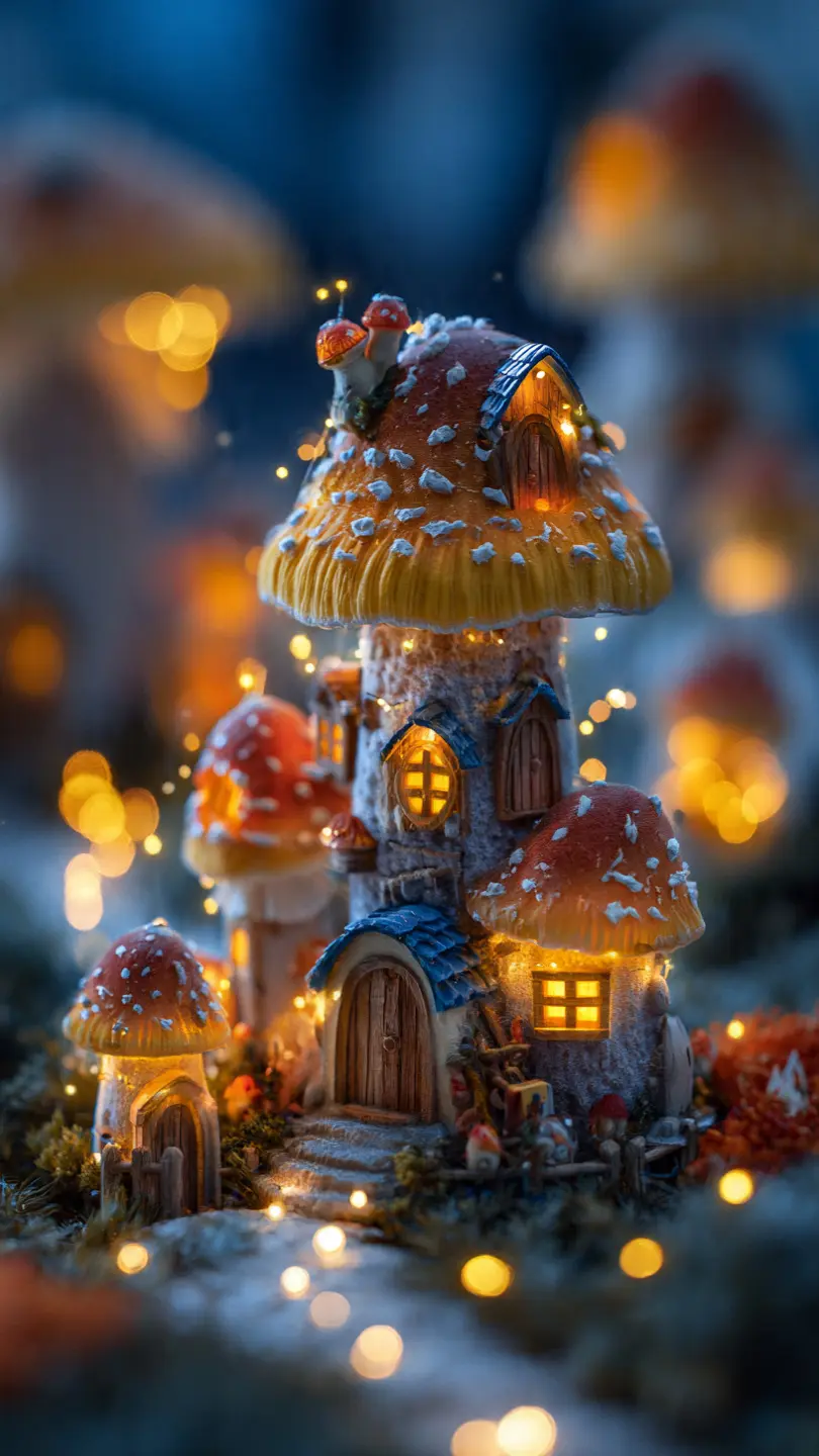 Fairy Village Mushroom Diorama