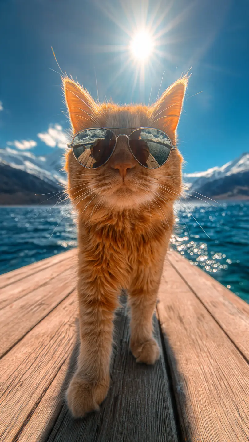 Cool Cat in the Swiss Alps