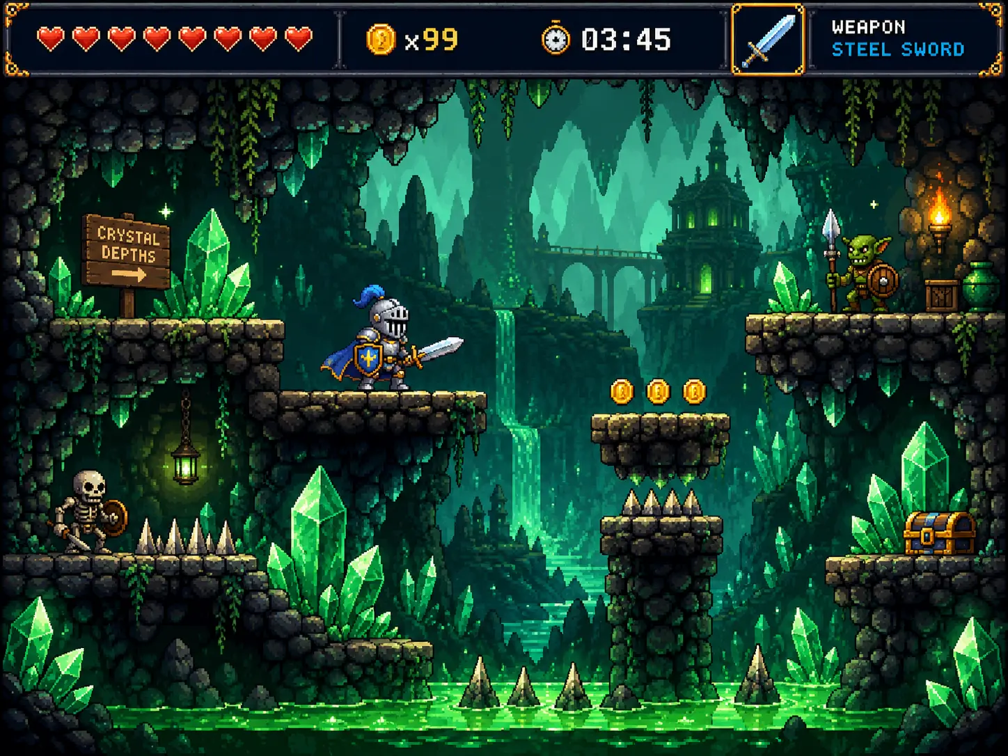 Crystal depths adventure