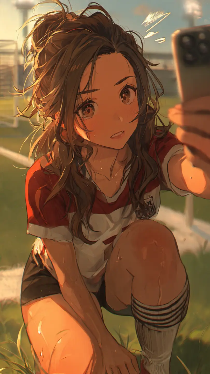 Golden Hour Pitch Selfie