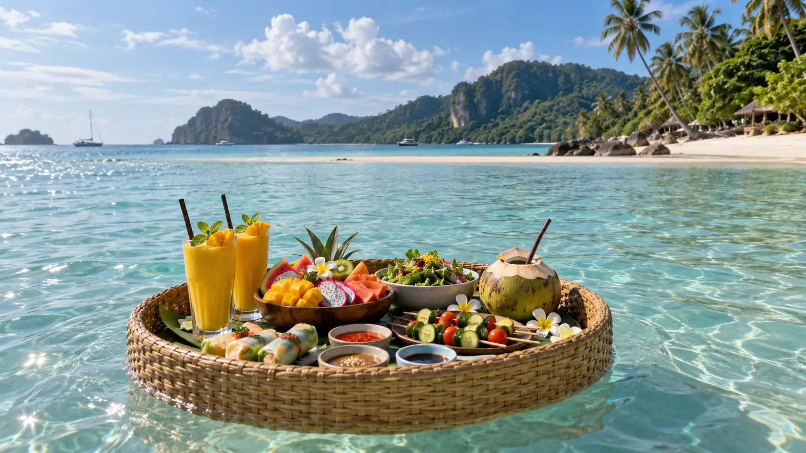 Floating Tropical Breakfast Paradise