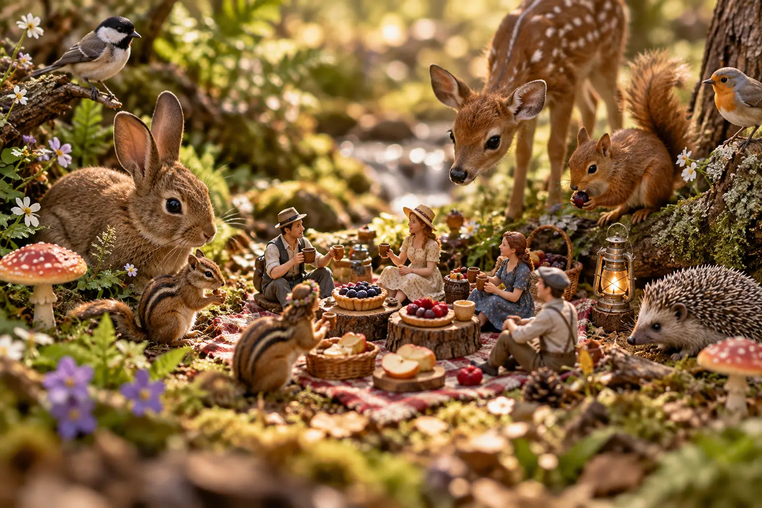 Enchanted Woodland Picnic Diorama