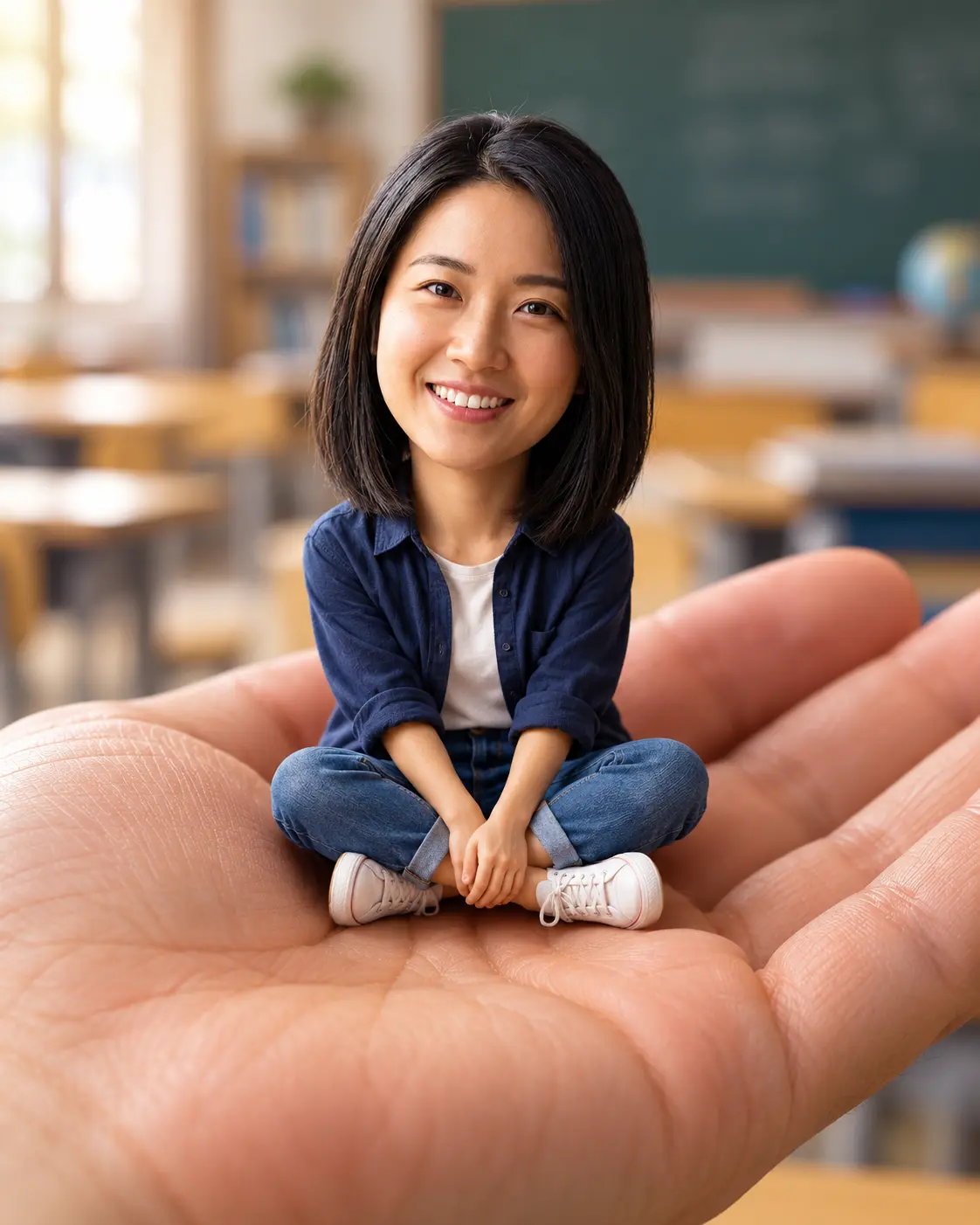 Tiny Classroom Companion in a Palm