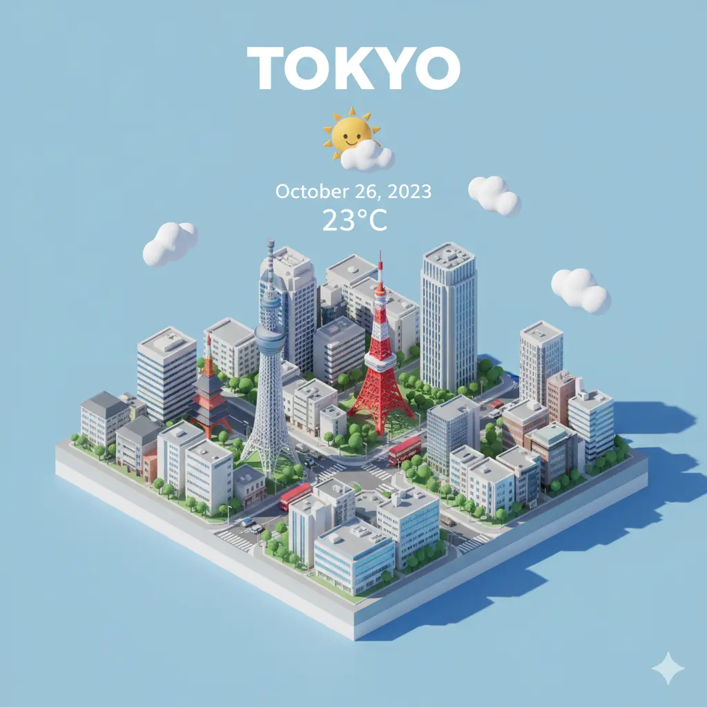 Tokyo Isometric 3D Miniature Diorama