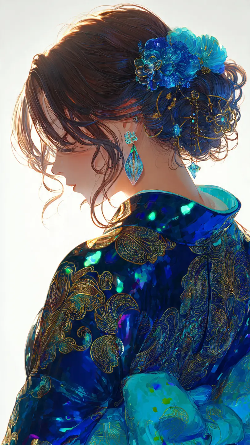 Sapphire Kimono Elegance