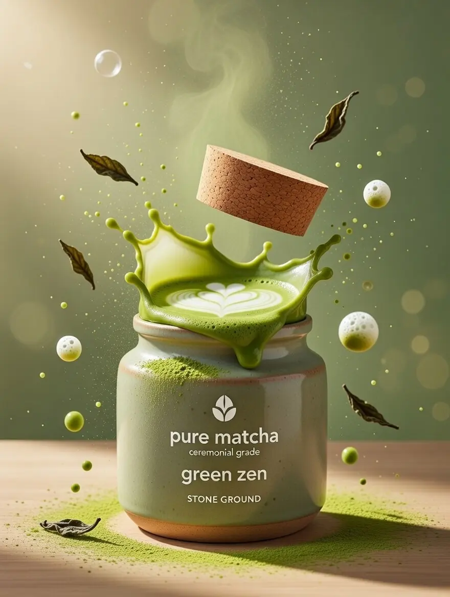 Matcha Latte Ceramic Jar