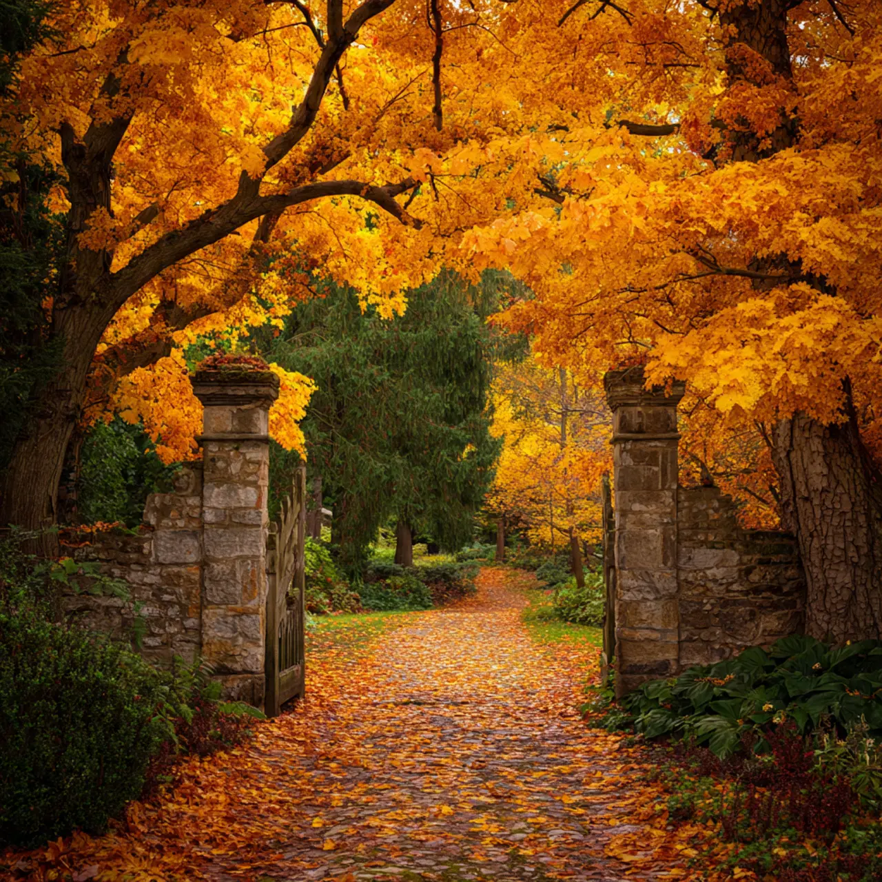 Golden Archway of Autumn