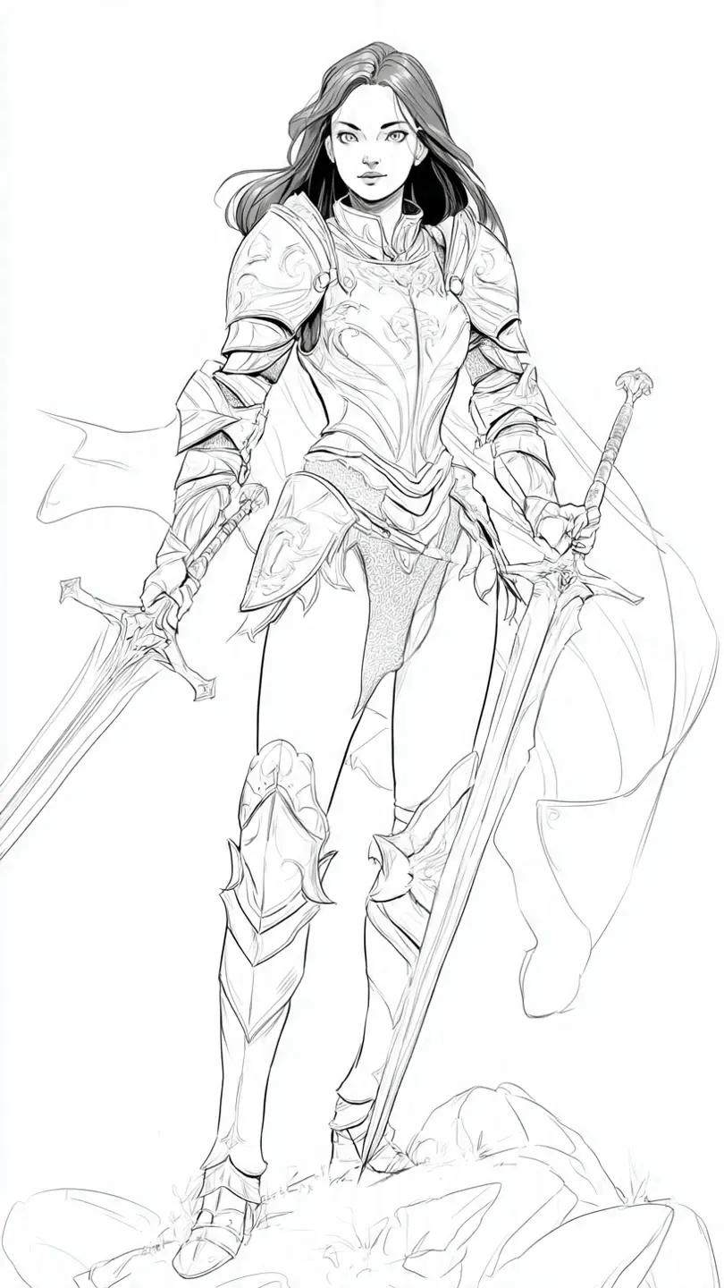 Warrior princess in armor