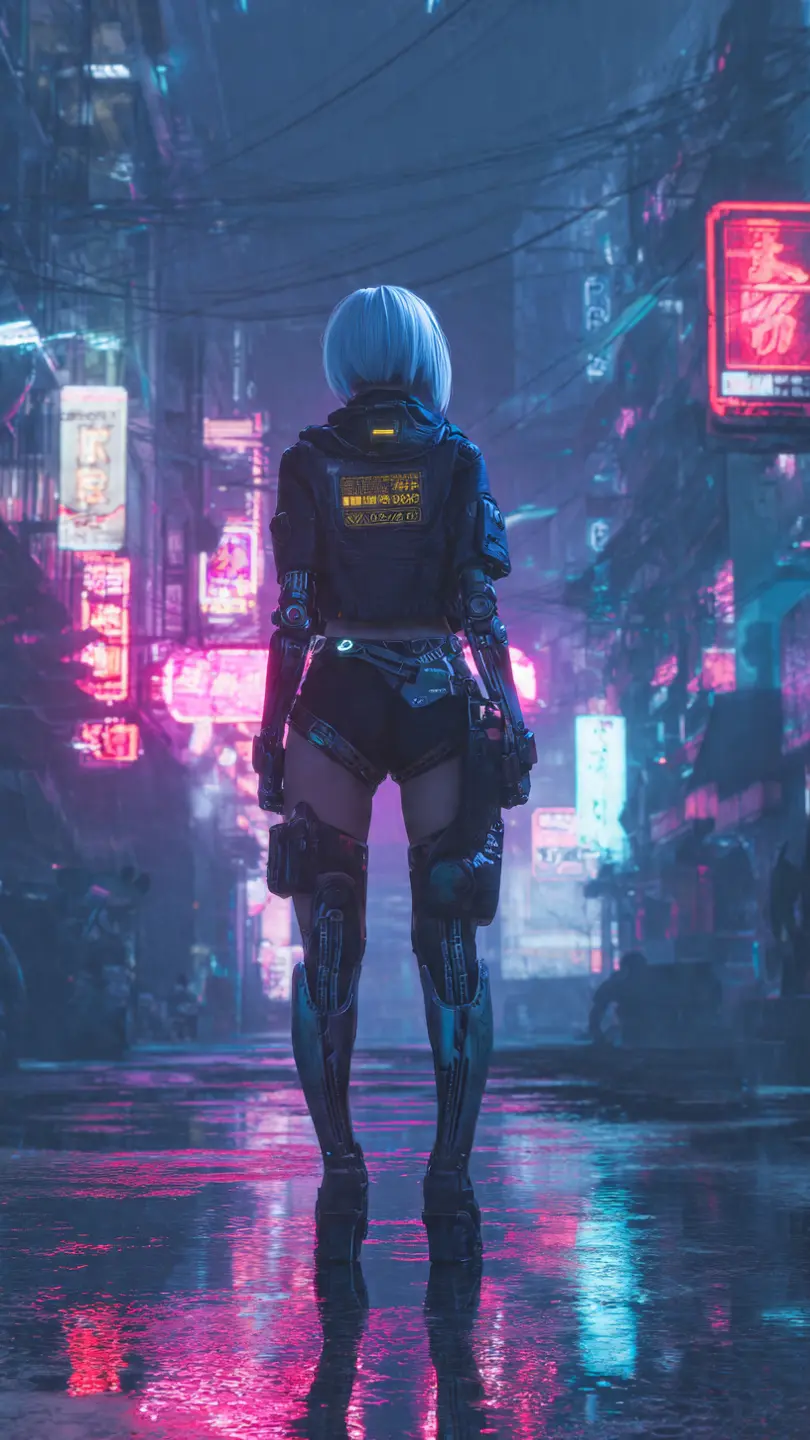 CyberPunk Female Hacker