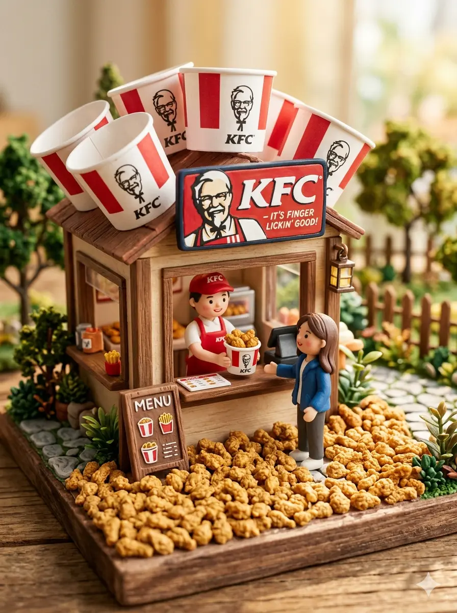 KFC Bucket Shop — Isometric Diorama