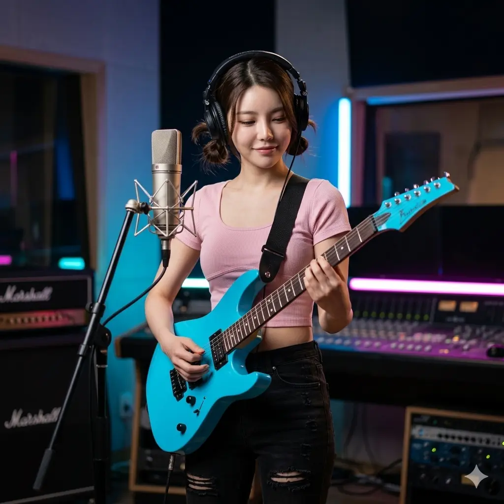 Studio Session with Electric Guitar