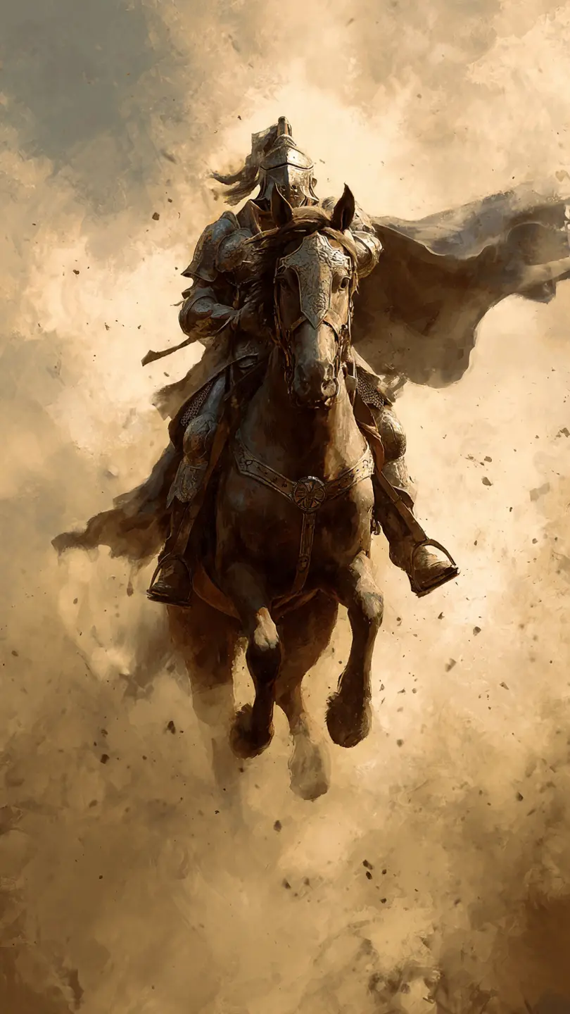 Majestic medieval knight