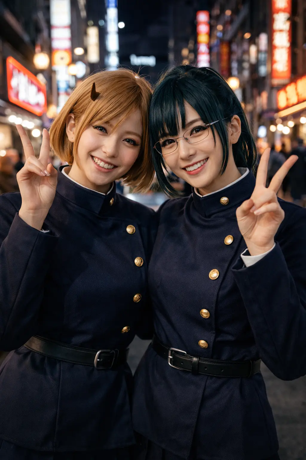 Nobara and Maki Tokyo Night Cosplay Duo