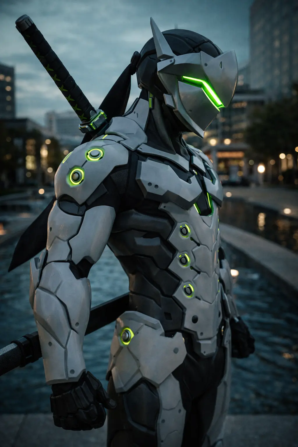 Genji Overwatch Ninja Cyborg Cosplay