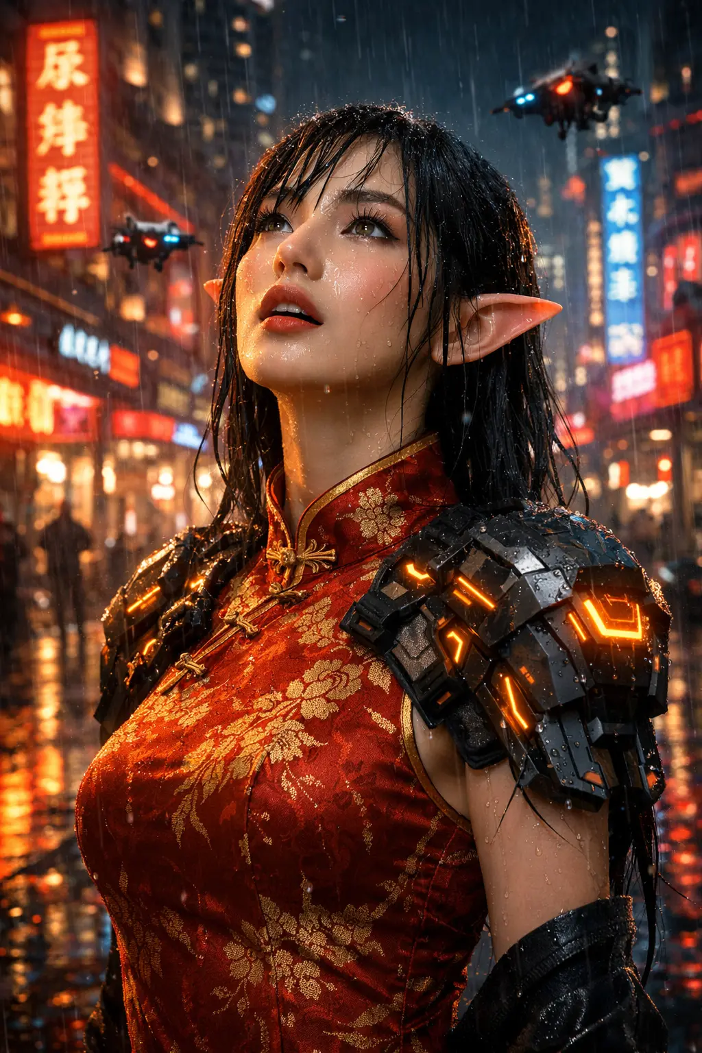 Cyberpunk Elf Warrior