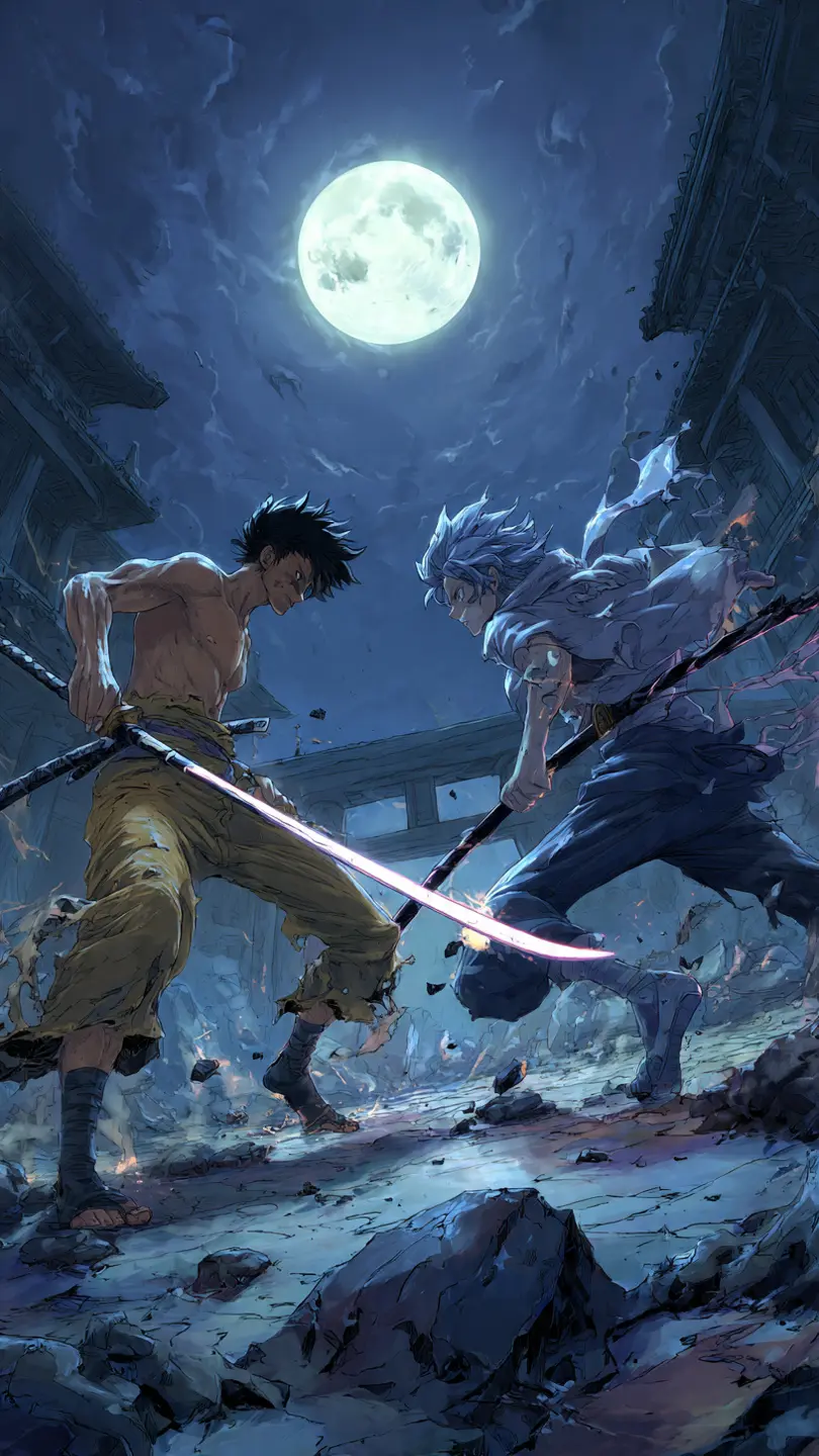 Moonlit battlefield