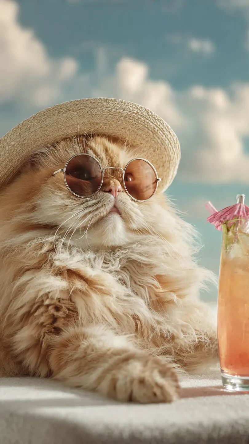 Resort cat portrait