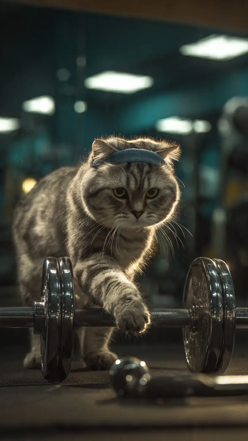 Bodybuilder cat